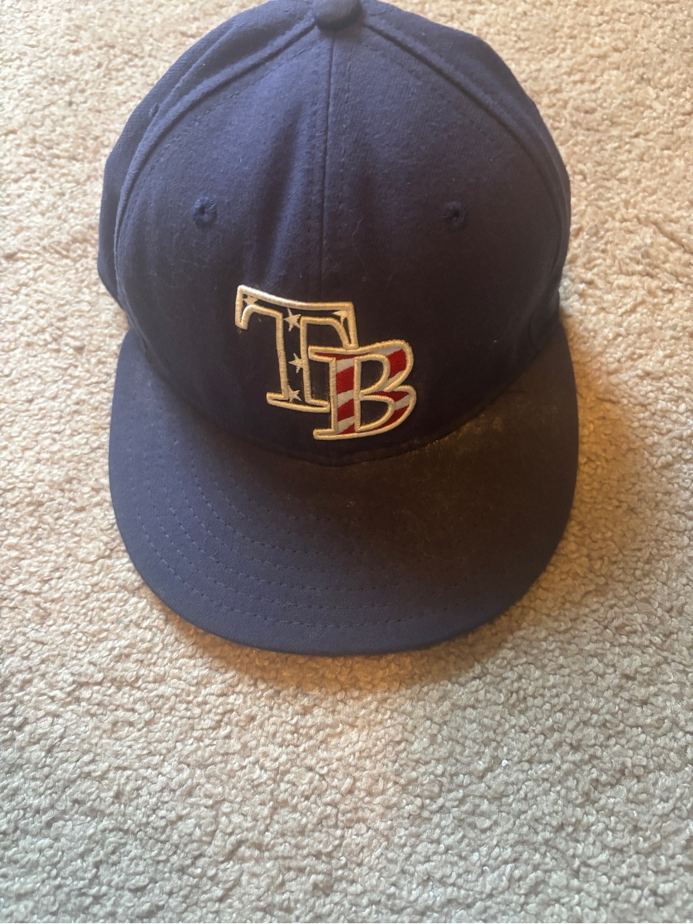 Navy Blue Baseball Cap with Tampa bay American flag Embroidered Logo